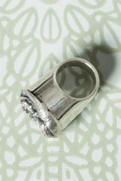 Clearance Pamono Mid-Century Swedish Brutalist Silver Ring, 1976