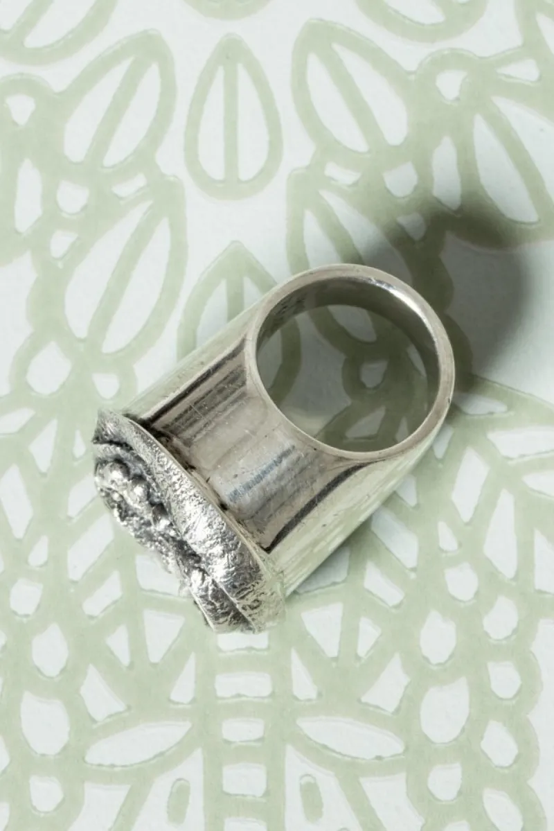 Clearance Pamono Mid-Century Swedish Brutalist Silver Ring, 1976