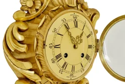 Pamono Mid-Century Swedish Rococo Revival Carved Gilt Clock, 1950s><noscript><img width=