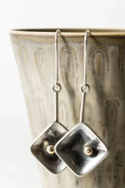 Clearance Pamono Mid-Century Swedish Silver Earrings, Set of 2