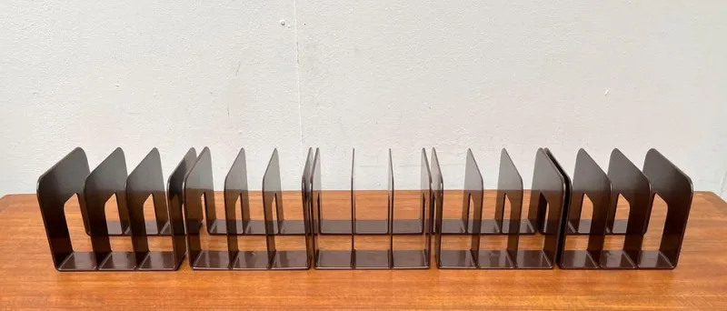 Pamono Mid-Century Swedish Space Age Magazine and Vinyl Rack by Sven-Eric Juhlin for Gustavsberg, 1960s, Set of 5> Magazine Racks