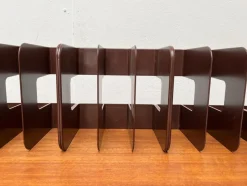 Pamono Mid-Century Swedish Space Age Magazine and Vinyl Rack by Sven-Eric Juhlin for Gustavsberg, 1960s, Set of 5><noscript><img width=
