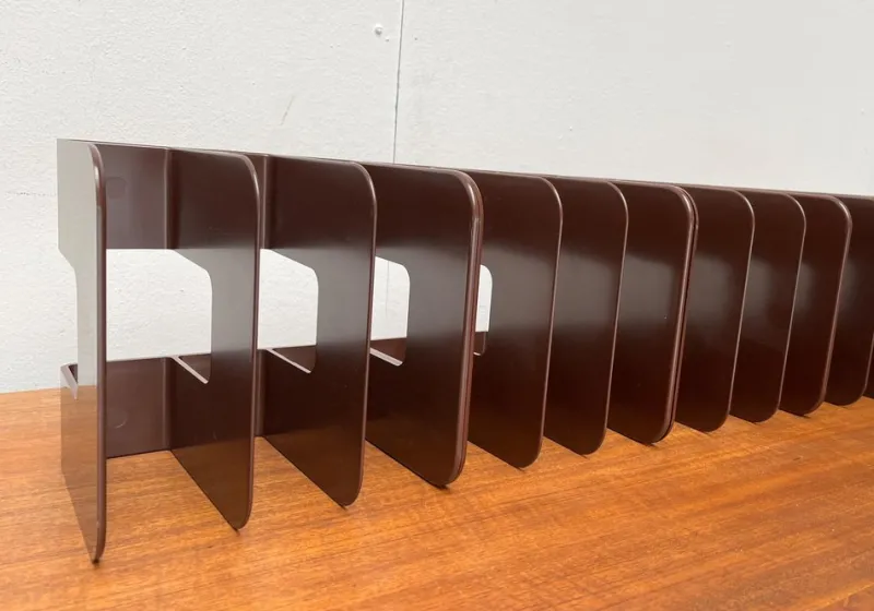 Pamono Mid-Century Swedish Space Age Magazine and Vinyl Rack by Sven-Eric Juhlin for Gustavsberg, 1960s, Set of 5> Magazine Racks