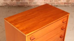 Pamono Mid-Century Teak Chest of 4 Drawers from Stag, 1970s><noscript><img width=