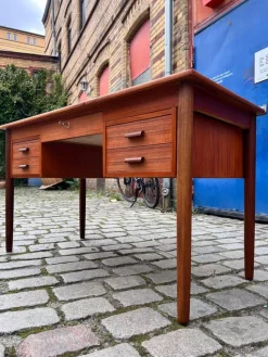 New Pamono Mid-Century Teak Desk, Denmark