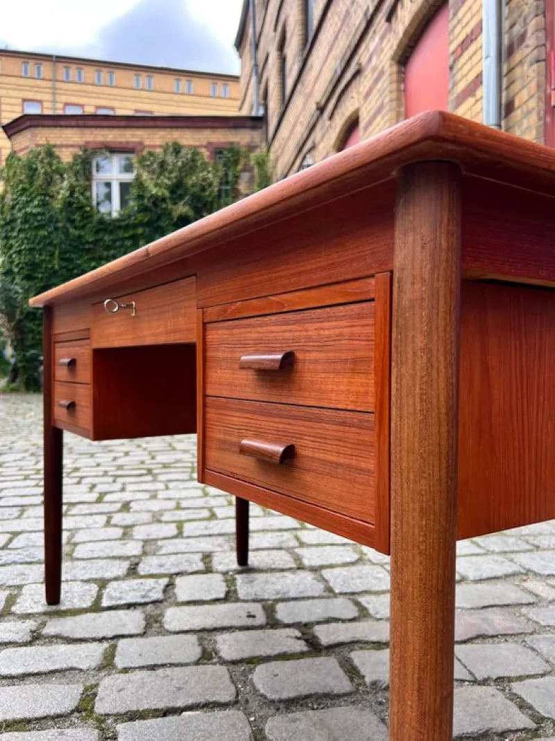 New Pamono Mid-Century Teak Desk, Denmark