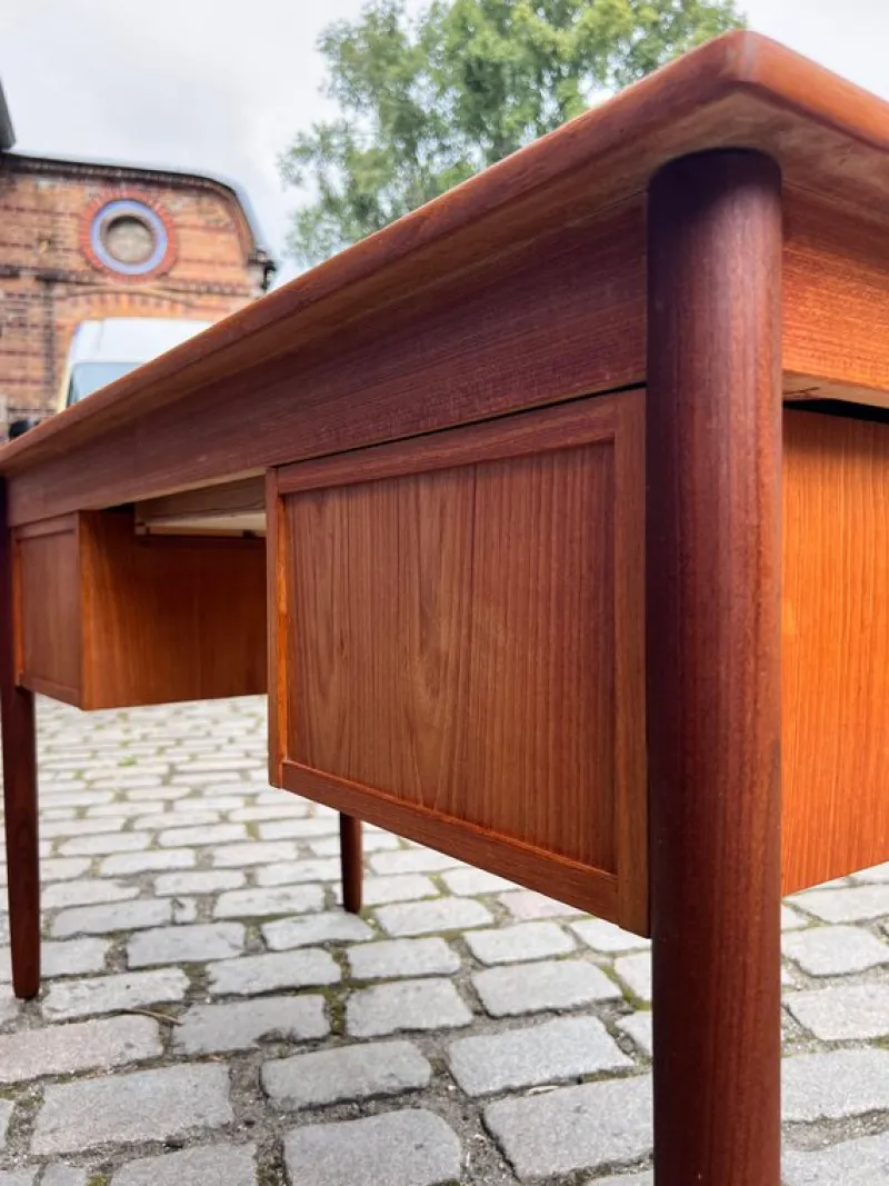 New Pamono Mid-Century Teak Desk, Denmark