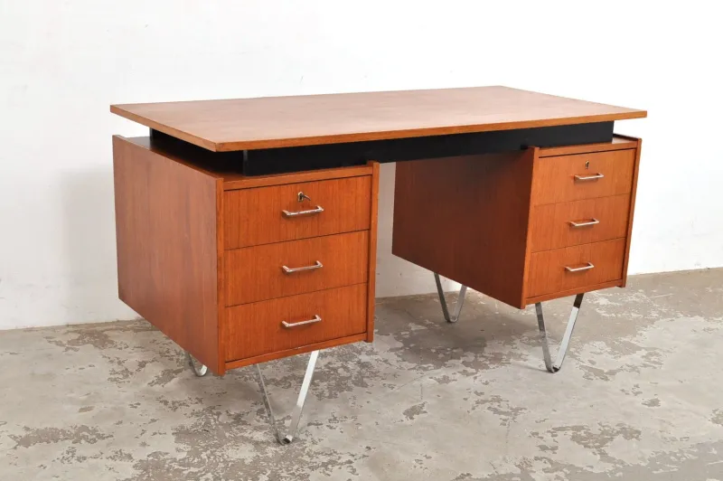 Pamono Mid-Century Teak Desk from Tijsseling Nijkerk, 1960s> Nightstands