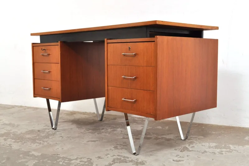 Pamono Mid-Century Teak Desk from Tijsseling Nijkerk, 1960s> Nightstands