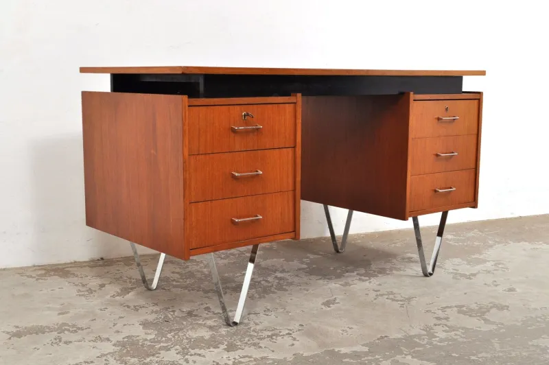 Pamono Mid-Century Teak Desk from Tijsseling Nijkerk, 1960s> Nightstands