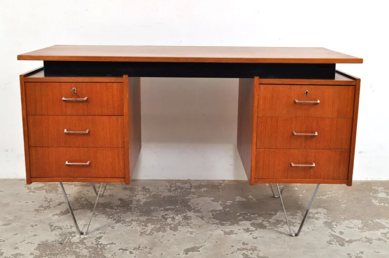 Pamono Mid-Century Teak Desk from Tijsseling Nijkerk, 1960s> Nightstands