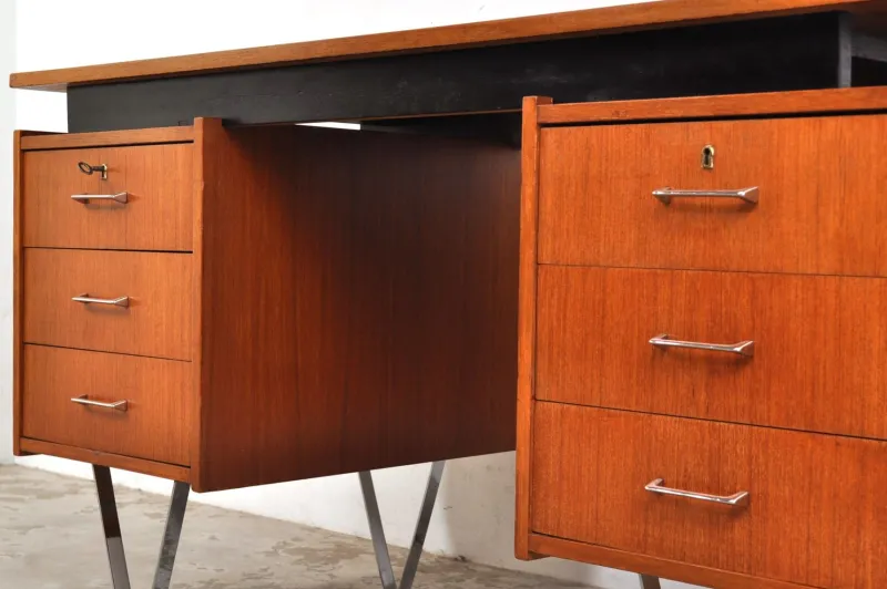 Pamono Mid-Century Teak Desk from Tijsseling Nijkerk, 1960s> Nightstands