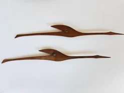 Pamono Mid-Century Teak Heron Wall Sculptures, Denmark, 1960s, Set of 2> Wall Decor