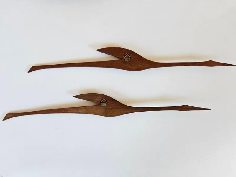 Pamono Mid-Century Teak Heron Wall Sculptures, Denmark, 1960s, Set of 2> Wall Decor
