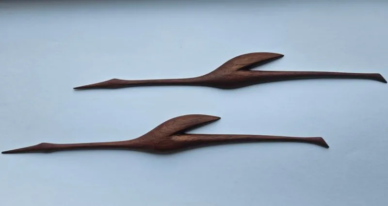 Pamono Mid-Century Teak Heron Wall Sculptures, Denmark, 1960s, Set of 2> Wall Decor