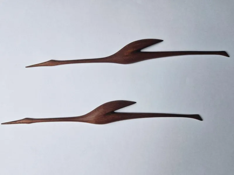 Pamono Mid-Century Teak Heron Wall Sculptures, Denmark, 1960s, Set of 2> Wall Decor