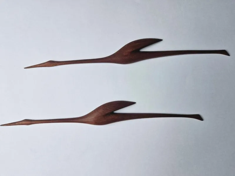 Pamono Mid-Century Teak Heron Wall Sculptures, Denmark, 1960s, Set of 2> Wall Decor