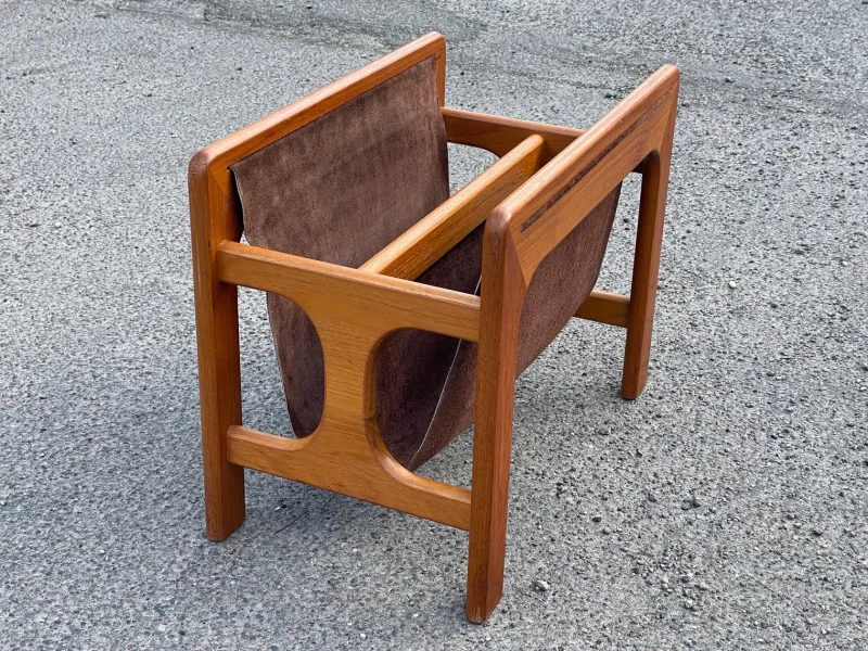 Clearance Pamono Mid-Century Teak Magazine Rack attributed to Aksel Kjersgaard for Salin Møbler, 1963