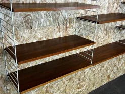 Best Pamono Mid-Century Teak Modular String Shelf by Kajsa & Nils Nisse Strinning, Sweden, 1960s