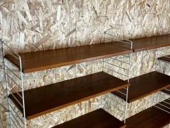 Best Pamono Mid-Century Teak Modular String Shelf by Kajsa & Nils Nisse Strinning, Sweden, 1960s