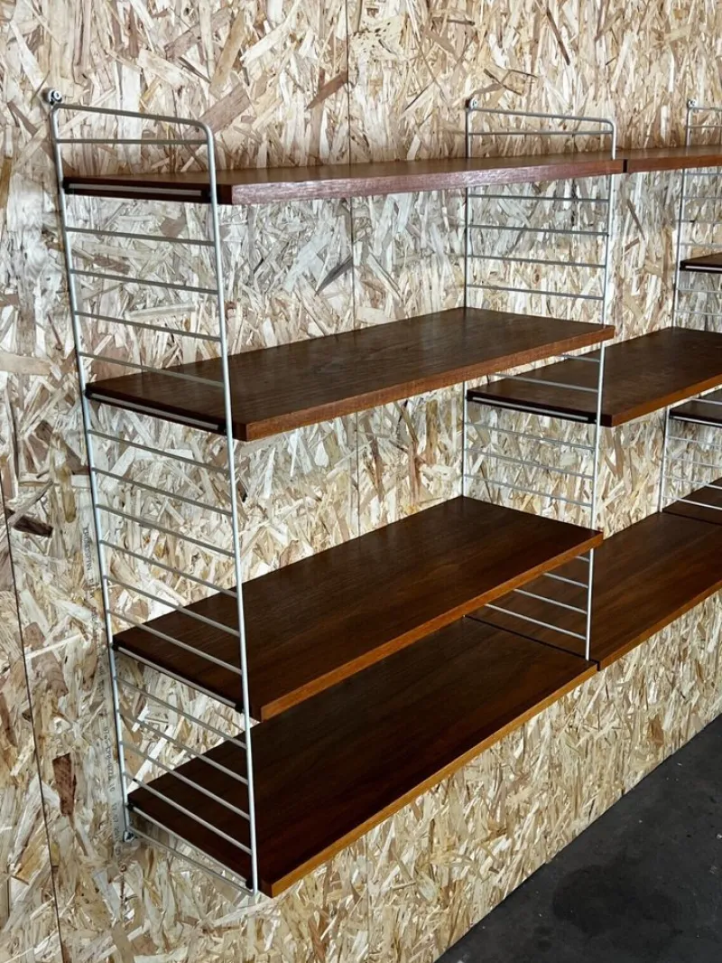 Best Pamono Mid-Century Teak Modular String Shelf by Kajsa & Nils Nisse Strinning, Sweden, 1960s