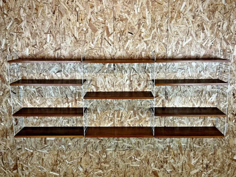 Best Pamono Mid-Century Teak Modular String Shelf by Kajsa & Nils Nisse Strinning, Sweden, 1960s