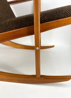 Best Pamono Mid-Century Teak Rocking Chair by Holger Georg Jensen for Tønder Møbelværk, Denmark, 1960s