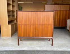 Pamono Mid-Century Teak Secretaire Desk by Marian Grabinski for Ikea> Secretaires