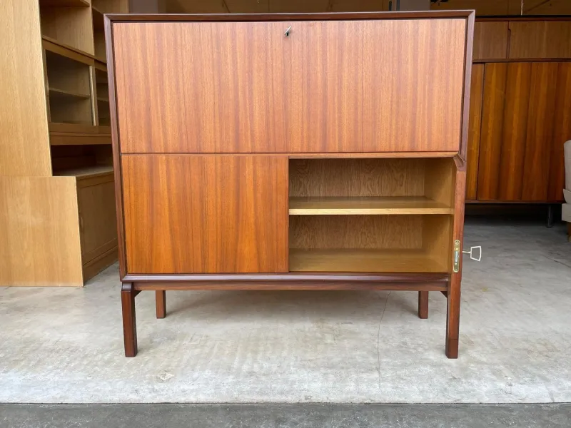 Pamono Mid-Century Teak Secretaire Desk by Marian Grabinski for Ikea> Secretaires