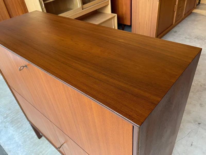 Pamono Mid-Century Teak Secretaire Desk by Marian Grabinski for Ikea> Secretaires