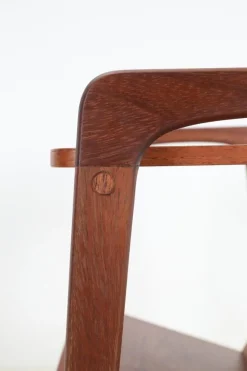 Pamono Mid-Century Teak Serving Trolley with Magazine Rack from Opal Möbel, 1960s><noscript><img width=