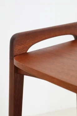 Pamono Mid-Century Teak Serving Trolley with Magazine Rack from Opal Möbel, 1960s><noscript><img width=