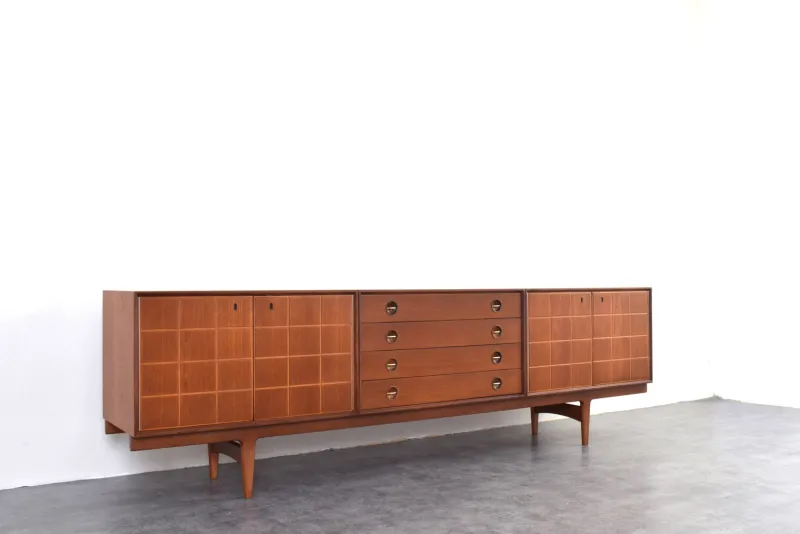 Pamono Mid-Century Teak Sideboard by Rolf Rastad & Adolf Relling for Gustav Bahus, 1960s> Sideboards & Buffets