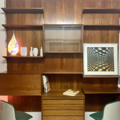Pamono Mid-Century Teak Wall Unit by Poul Cadovius for Cado><noscript><img width=
