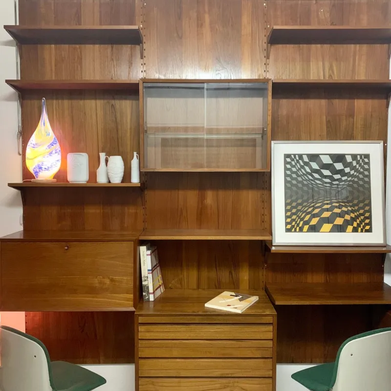 Pamono Mid-Century Teak Wall Unit by Poul Cadovius for Cado> Shelves & Wall Units