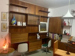 Pamono Mid-Century Teak Wall Unit by Poul Cadovius for Cado><noscript><img width=