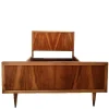 Discount Pamono Mid-Century Teak Wood Bed Frame, Spain, 1950s