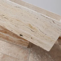Pamono Mid-Century Travertine Planters, Belgium, Set of 2><noscript><img width=