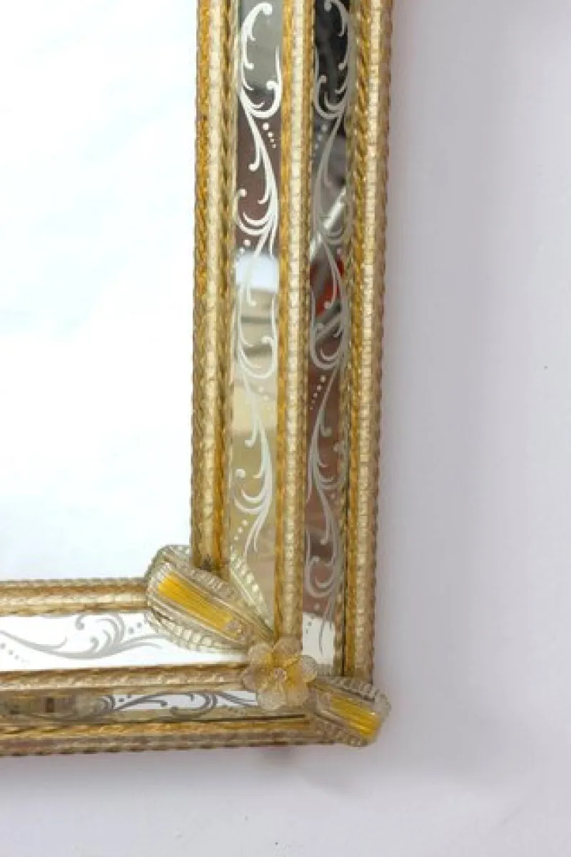 Hot Pamono Mid-Century Venetian Murano Glass Mirror, 1960s