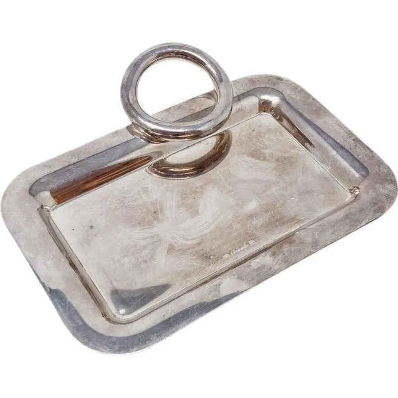 Pamono Mid-Century Vertigo Tray attributed to Andrée Putman for Christofle, France> Trays