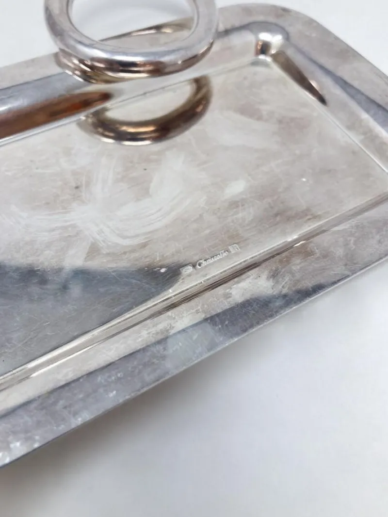 Pamono Mid-Century Vertigo Tray attributed to Andrée Putman for Christofle, France> Trays