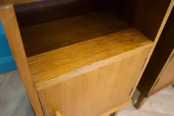 Pamono Mid-Century Walnut Bedside Tables by Alfred Cox, 1950s, Set of 2><noscript><img width=