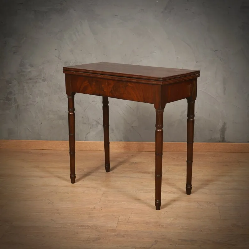 Pamono Mid-Century Walnut Openable Card Table, 1930s> Game Tables