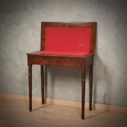 Pamono Mid-Century Walnut Openable Card Table, 1930s><noscript><img width=