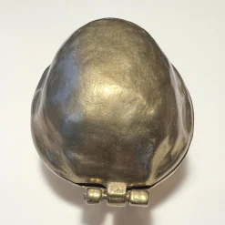 Pamono Mid-Century Walnut-Shaped Nutcracker in Brass, Italy, 1940s-1960s><noscript><img width=