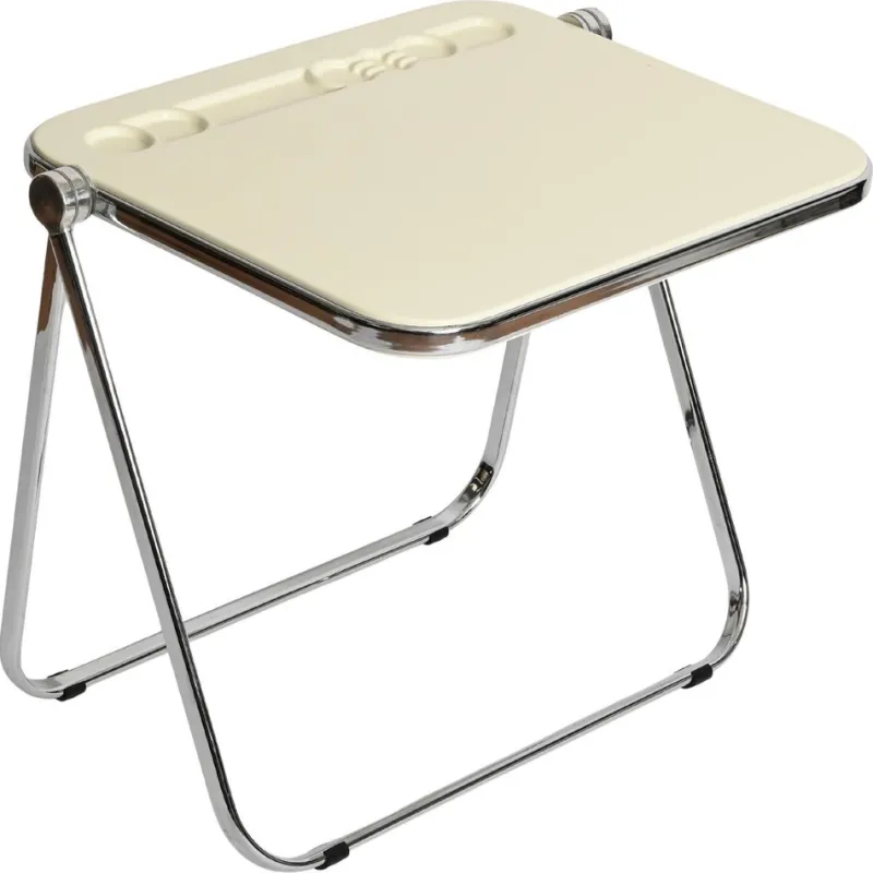 Pamono Mid-Century White Platone Folding Desk attributed to Giancarlo Piretti for Castelli, 1969> Desks