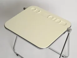Pamono Mid-Century White Platone Folding Desk attributed to Giancarlo Piretti for Castelli, 1969><noscript><img width=