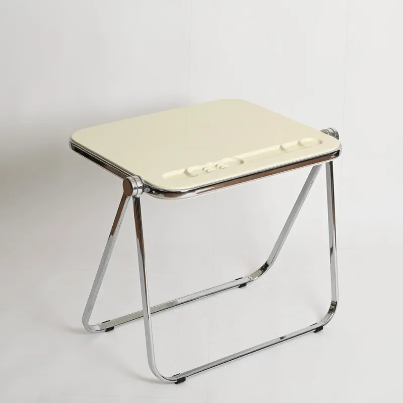 Pamono Mid-Century White Platone Folding Desk attributed to Giancarlo Piretti for Castelli, 1969> Desks