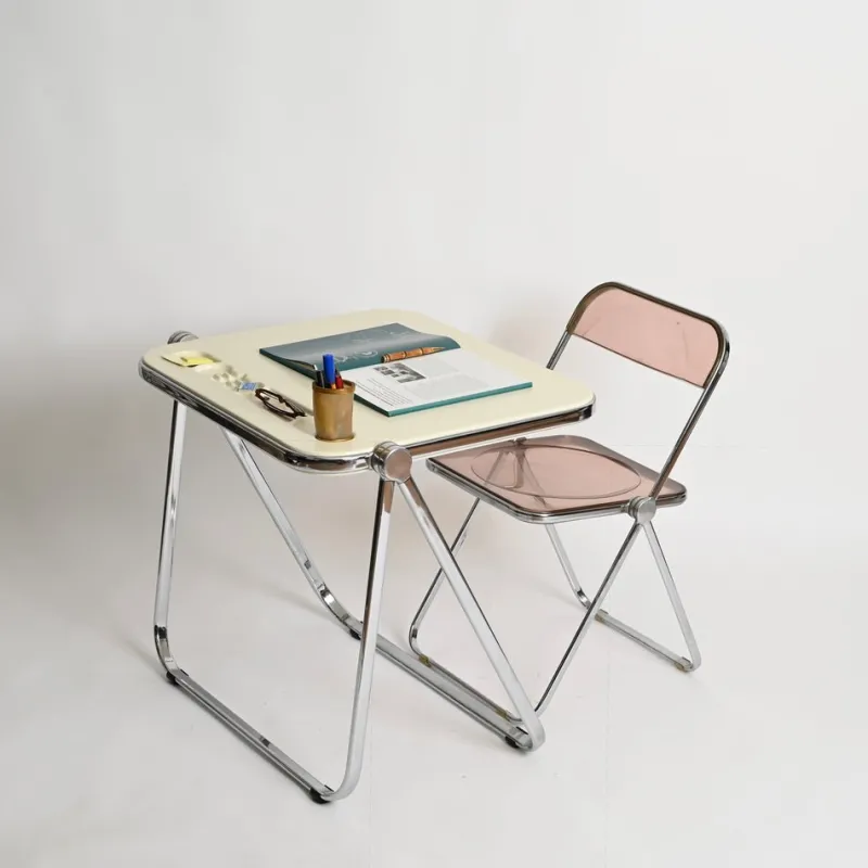 Pamono Mid-Century White Platone Folding Desk attributed to Giancarlo Piretti for Castelli, 1969> Desks
