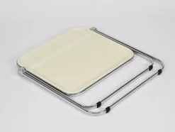 Pamono Mid-Century White Platone Folding Desk attributed to Giancarlo Piretti for Castelli, 1969><noscript><img width=